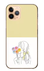 iPhone14Pro ケース カバー アイフォン14 プロ スマホケース ハードケース 花 ブーケ フラワー りぼん リボン 花柄 女の子 韓国 可愛い かわいい イラスト くすみカラー カラー05