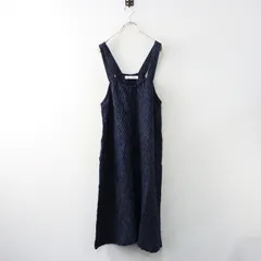 フォグリネンワーク ネストローブ fog linen work × nest Robe インディゴストライプノースリーブワンピース/刺し子【2400014425130】