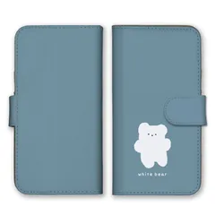 LG style2 L-01L ケース 手帳型 エルジー スタイル2 L-01L スマホケース 携帯ケース クマ しろくま テディベア 白くま 白熊 くすみカラー ピンク ブルー ベージュ シンプル カラー10