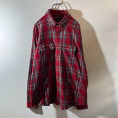 Abercrombie & Fitch XXL レッドチェックフランネルシャツ