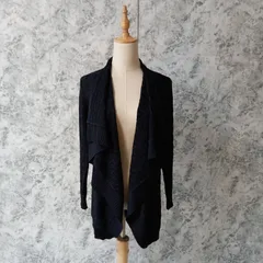 美品<!-利用不可文字-!>ラルフローレン　Ralph Lauren　ショールカラーニット　カーディガン　濃紺　ネイビー　【XS】　絹　シルク100%<!-利用不可文字-!>