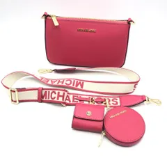 【中古】MICHAEL KORS レザーショルダーバッグ ピンク　マイケルコース[17]のサムネイル