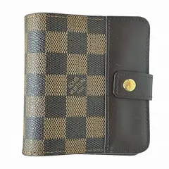 ルイヴィトン　Louis Vuitton　ダミエ　コンパクトジップ　N61668　2つ折り財布　ユニセックス　美品