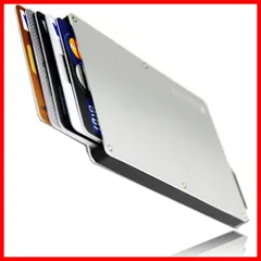 【在庫処分】【特価商品】【人気商品】【特価セール】【在庫セール】クレジットカードケース スキミング防止 磁気防止 スライド式 [zepirion] スリム マネークリップ付き アルミニウム シルバー