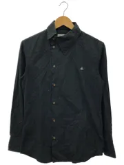 VivienneWestwood MANシャツ ブラック アシンメトリー48 L VivienneWestwood MANシャツ ブラック アシンメトリー48 L