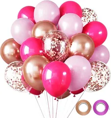 fogman 風船 バルーン 飾り付け バースデー パーティー用 誕生日 デコレーション 30個セット(ローズゴールド＆ピンク)
