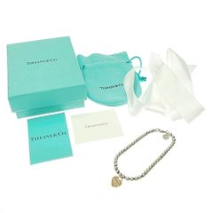 【中古】【箱付き】 TIFFANY&Co. ティファニー シルバー リターントゥ ミニ ハート ビーズ ブレスレット 5.6g 925/METAL刻印 426066 ブレスレット