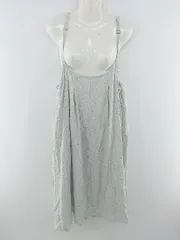 ◇ Samansa Mos2 リネン混 総柄 膝下丈 キャミソール ワンピース サイズF ライトブルー イエロー系 レディース P  【中古】 【1211100014951】