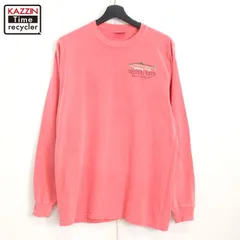 00s COMFORT COLORS トラウト プリント 長袖Ｔシャツ メンズ 表記Mサイズ