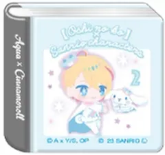 【中古】バッジ・ピンズ アクア＆シナモロール 「推しの子×サンリオキャラクターズ 本型缶バッジ」