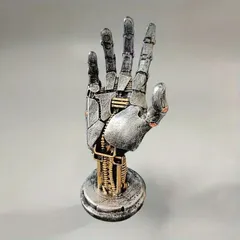 サイバーパンク ロボットアーム メカニカルハンド ゲームコントローラースタンド ゲームコントローラーホルダー 置物 オーナメント デスクトップスタンド レジンクラフト クール かっこいい スタイリッシュ 卓上 デスク テーブル