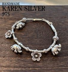 現品限り ブレスレッド レディース カレンシルバー ハンドメイド エスニック Karen Silver  #18 メキシカンジュエリー