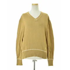 【LANVIN】OLD イタリア製 コットン Vネック長袖ニットセーターのサムネイル