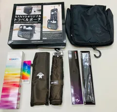 ［海物語シリーズ］クジラッキートラベルポーチ、傘、扇子(未使用)3点セット