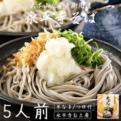 そば 蕎麦 永平寺そば 5人前 半生 つゆ付き 永平寺御用達 福井 お土産 蕎麦 贈答 ギフト