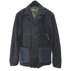 ナイジェルケーボン NIGEL CABOURN ワーカーズジャケット カバーオール 無地 8090080005 デニムジャケット 50 紺系 ネイビー インディゴ 日本製 ポケット 綿 コットンのサムネイル