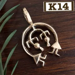 【買取店】K14 ナバホ族 ゴールド ペンダントトップ　B7077