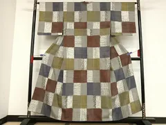 伝統工芸 7代目 吉澤与市　須原花織 絹100% 着物反物 伝統模様 伝統工芸 7代目 吉澤与市 須原花織 絹100% 着物反物 伝統模様