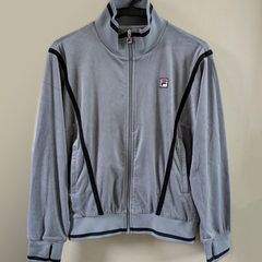 FILA  フィラ  テニス  ウェア ベロアジャケット  Мサイズ  中古美品  グレー