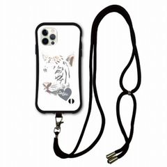 [iPhone13 Mini] 스마트 폰 숄더 포함 스칼라 iPhone14 케이스 내충격 i-coron 케이스 아이폰 16 15 13 12 11 스마트 폰 케이스 전 기종 대응 스마트 폰 커버 scolar 화이트 타이거 꽃미남
