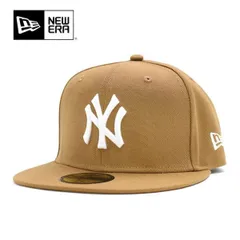 ニューエラ【ＮＥＷ ＥＲＡ】59FIFTY ニューヨーク・ヤンキース ウィート×ホワイト キャップ 帽子 メンズ レディース ユニセックス
