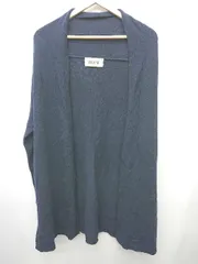 ◇ ⊇ ROPE' ロペ ウール100％ 長袖 ニット カーディガン サイズM ネイビー レディース P  【1409090006425】