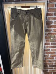 TOMMY HLFIGER トミー チノパン ノータック 綿パンツ カジュアルパンツ ベージュ サイズW34L32 A-403