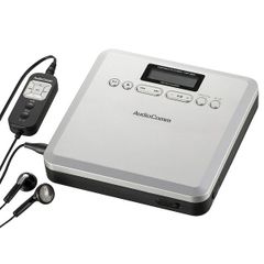 [Brand New, Ships within 7 Business Days] OHM Electric CDP-400N Portable CD Player (Uses 2 x AA Batteries, USB Dual Power Supply / Silver) - Convenient for Language Learning. [Not available for sale in Okinawa or remote islands]