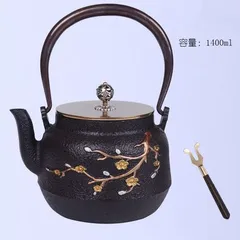 再入荷 1.8L鋳鉄急須 古風鉄瓶 鉄分補給 提梁壺 茶壺 水壷 煮茶壷A-