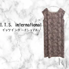 I.T.S international イッツインターナショナル ワンピース サイズM 上品 ピンク系 ペイズリー 結婚式 二次会 お呼ばれ パーティドレス 婚活