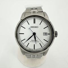 ♪　SEIKO セイコー SARX105 プレザージュ ホワイト文字盤 シルバー 時計 腕時計 オートマ 自動巻き 琺瑯ダイヤル 裏透け メンズ 【未使用品】