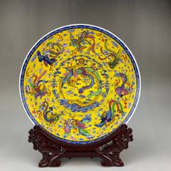 銅 細工 彩藍蓮華龍弔り式香炉 倒流香 装飾品 現代工芸品 美術品 置物 銅 細工 彩藍蓮華龍弔り式香炉 倒流香 装飾品 現代工芸品 美術品