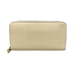 ロエベ LOEWE 長財布 リネン アナグラム ベージュ レディース