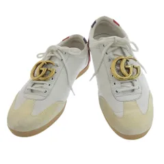 【本物保証】 グッチ GUCCI GGロゴ金具 GGマーモント スニーカー 8 1/2 C 白 437487