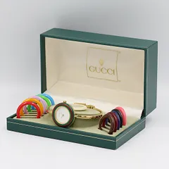 GUCCI マルチカラーバンド付き時計 11/12