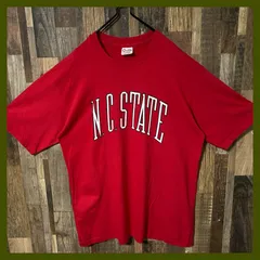 ノースカロライナ州 カレッジロゴ レッド XL Tシャツ メンズ 古着 半袖