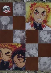 【中古】クリアファイル 煉獄＆炭治郎 第二話 ランチョンマットケース 「テレビアニメ 鬼滅の刃 無限列車編×ufotable Cafe×マチ★アソビCAFE」