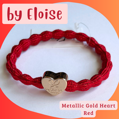 ヘアアクセサリー【Metallic Gold Heart / Red】　by Eloise / バイエロイーズ