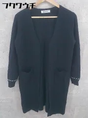 ◇ MISCH MASCH ミッシュマッシュ パール ニット ガウン カーディガン サイズM ネイビー レディース 【1101250010777】