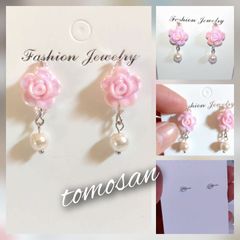 薔薇ピアス（サージカルステンレス）
