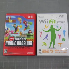 任天堂 Wii ソフト まとめて2点セット　ニュースーパーマリオブラザーズ/Wii Fit Plus(Wii フィット プラス)　取扱説明書付き　ゲームソフト　Nintendo