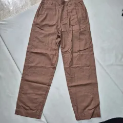 (新製品) ユニクロ レディース リネン コットン テーパード パンツ M