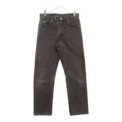 Levi's (リーバイス) 90S 505 USA製 ボタン裏554 オレンジタブ 先染め ジップフライ コットン デニムパンツ インディゴブラック
