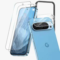 【迅速発送】WHskyee【2+2枚セット+1*ガイド枠】Google Pixel 9 Pro 用の ガラスフイルム+ カメラフィルム【日本旭硝子素材採用】グーグルピクセル9 pro 高透過率 硬度9H 強化ガラス 撥油性 防指紋 飛散防止 高光沢 貼り付け簡