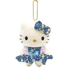 サンリオ　SANRIO　リバティ・ファブリックス×ハローキティ　マスコット　ブルー　2024年4月発売　190420-24