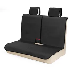 ★即日発送★TanYooカーシートカバー 防水 後席用 軽自動車適用 ずれにくい SBRボンディング シート保護 ブラック（ヘッドレストカバー付き）