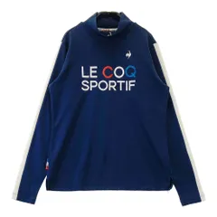 サイズ：L LE COQ GOLF ルコックゴルフ  ハイネック 長袖Tシャツ ロゴプリント ネイビー系 [240101464444] ゴルフウェア レディース ストスト