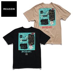 ★希少品★人気★ リーズン【REASON】JEAN-MICHEL BASQUIAT Tシャツ 半袖 ジャン＝ミシェル・バスキア 2色 M～XLサイズ 送料無料 画家 絵画 アート reason-jmb-27