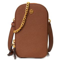 トリーバーチ スマホショルダー TORY BURCH レザー エマーソン 2way フォン iPhone スマホ ウォレット チェーン ポシェット クロスボディ 斜め掛け ショルダーバッグ ムース 136096