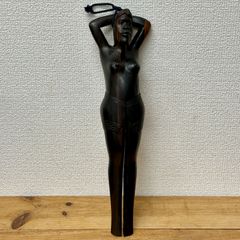 アジアン木製女性像彫刻 約50cm アジアン木製女性像彫刻 約50cm アジアン木製女性像彫刻 約50cm